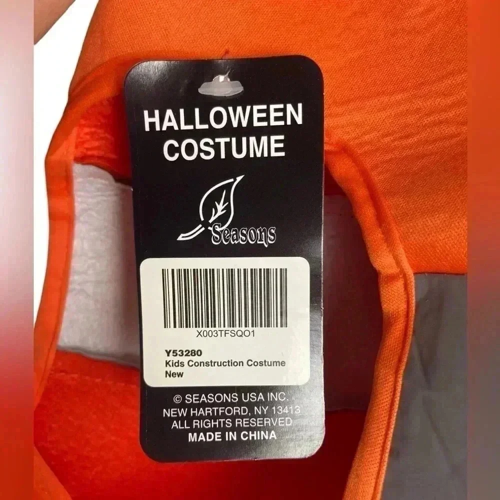 Construction cone kids Halloween costume size one size‎ fits most